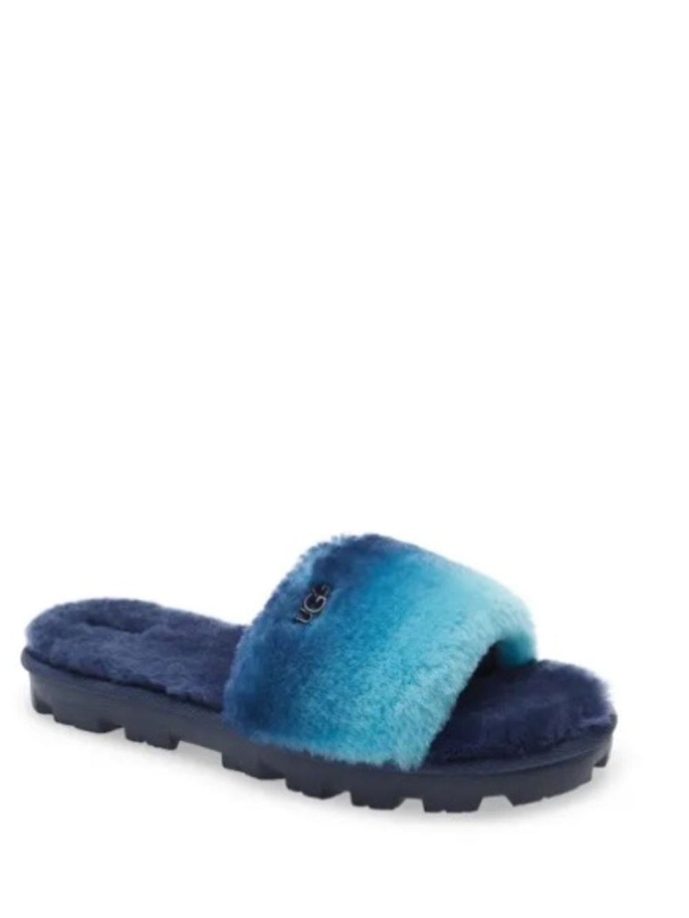 UGG Cozette Genuine Shearling Slipper, 
blue gradient, Size 7, Great condition